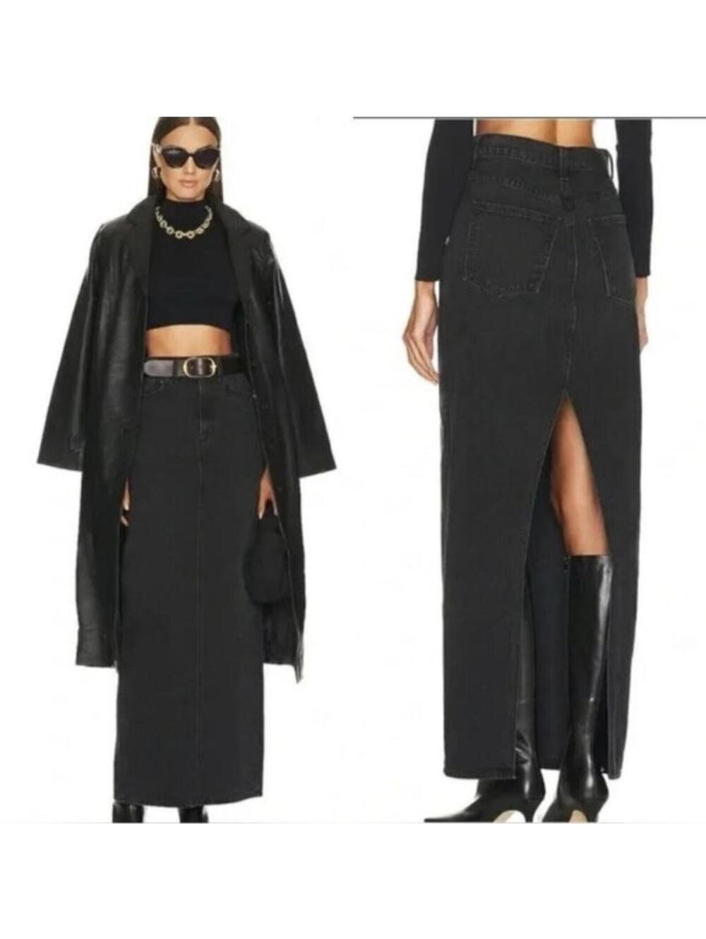 GRLFRND The Amara Denim Skirt Size 32